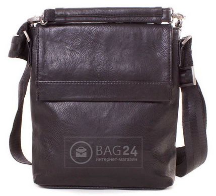 Функціональна чоловіча сумка зі шкірозамінника MIS MISS34130, Чорний