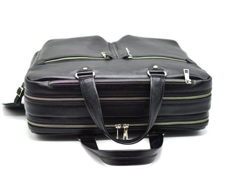 Чоловіча сумка для документів і ноутбука з натуральної шкіри TARWA, TA-4664-4lx Чорний
