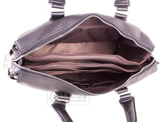 Вместительная сумка из натуральной кожи QUALITY FASHION DS621, Черный