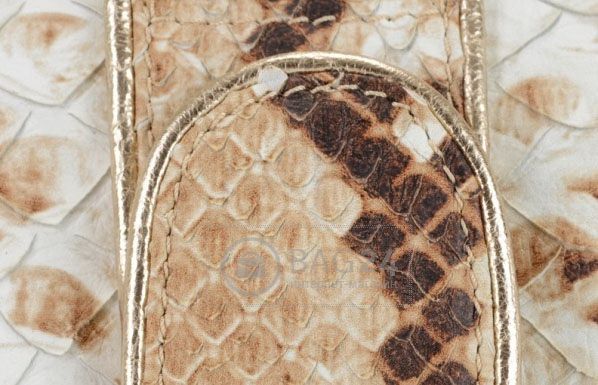 Женский клатч из кожи с фактурой под питона LILOCA LC10196-piton, Бежевый