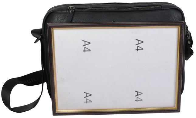 Мужская кожаная сумка, планшетка Giorgio Ferretti черная