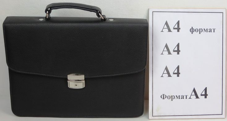 Небольшой мужской портфель из эко кожи Exclusive, Украина черный