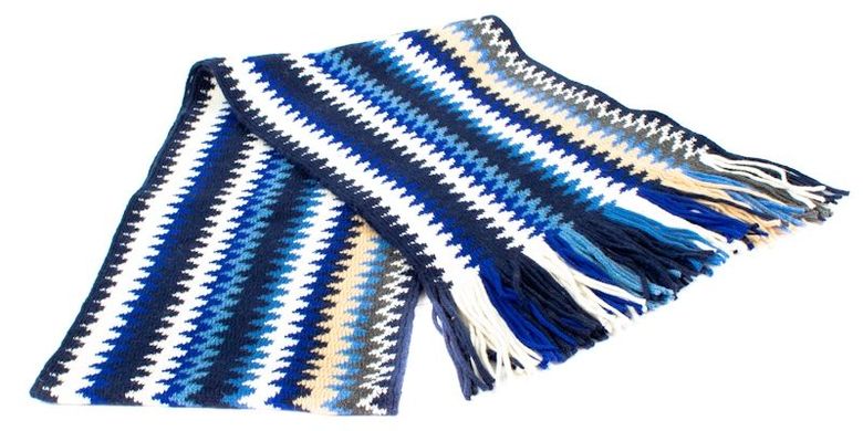 Чоловік стильний вовняний шарф ETERNO ES3016-8, Синій