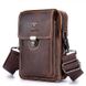 Напоясная сумка Bull T0075 из кожи Crazy Horse с ремешком Коричневый