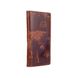 Гарний шкіряний гаманець на 14 карт кольору глини, колекція "7 wonders of the world"