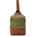 Мужской слинг через плечо, нагрудная сумка из кожи и канвас TARWA RBH-1905-3md Зеленый