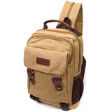 Оригінальний текстильний рюкзак з ущільненою спинкою та відділенням для планшета Vintage 22171 Пісочний фото