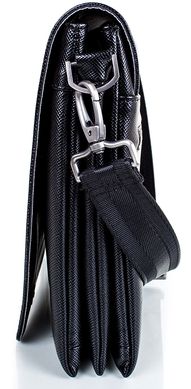 Добротная мужская сумка из кожзаменителя MIS MS34154-815, Черный