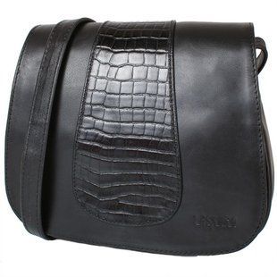 Женская кожаная сумка LASKARA (ЛАСКАРА) LK-DD217-black-croco Черный