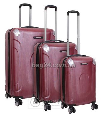 Високоякісний комплект дорожніх валіз Vip Collection Everest Red 28 ", 24", 20 ", Бордовий