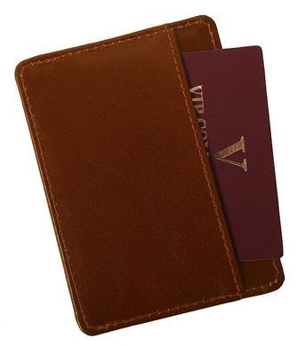 Картхолдер кожаный Vip Collection К2 Newport Коньячный K2.С.NP