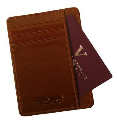 Картхолдер кожаный Vip Collection К2 Newport Коньячный K2.С.NP