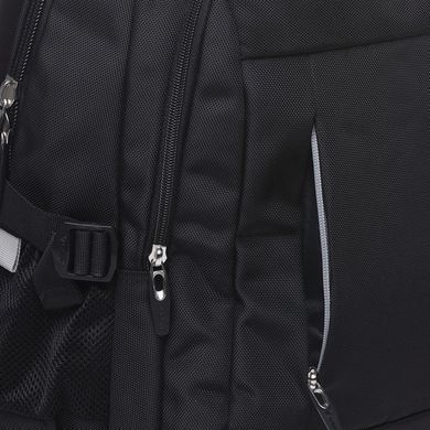 Чоловічий рюкзак Aoking 1sn67886-black чорний, для ноутбука 15,6", поліестер, зручний для подорожей та повсякденного використання