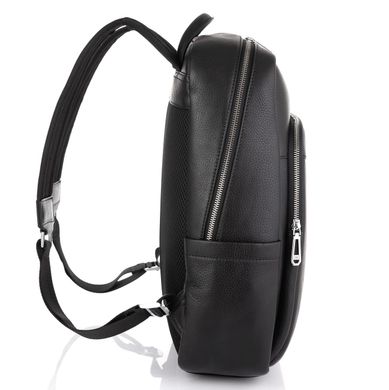 Стильний шкіряний чоловічий рюкзак Tiding Bag N2-191229-3A Чорний
