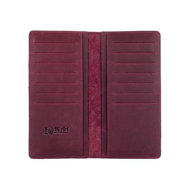 Гарний фіолетовий гаманець з натуральної шкіри з авторським художнім тисненням "7 wonders of the world"