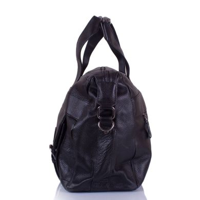 Мужская кожаная дорожная сумка с карманом для ноутбука TOFIONNO (ТОФИОННО) TU8699-black Черный