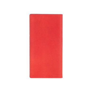 Красный кожаный бумажник с натуральной матовой кожи