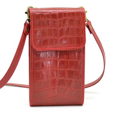 Шкіряна червона жіноча сумка-чохол панч REP3-2122-4lx TARWA Red - червоний