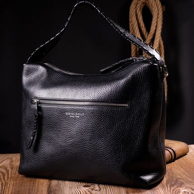 Велика жіноча шкіряна сумка KARYA 20862 Чорний
