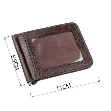 Удобный мужской зажим для купюр ST Leather 18938 Коричневый