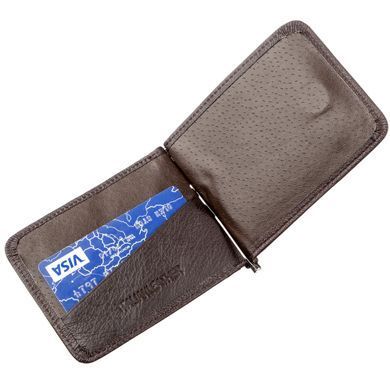 Удобный мужской зажим для купюр ST Leather 18938 Коричневый