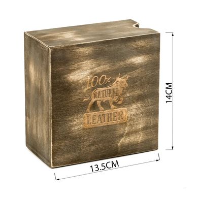 Подарункова дерев'яна упаковка 18258 сіра