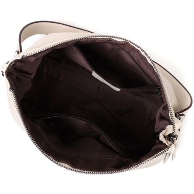 Прямокутна сумка жіноча з двома знімними ременями з натуральної шкіри Vintage 22377 Біла