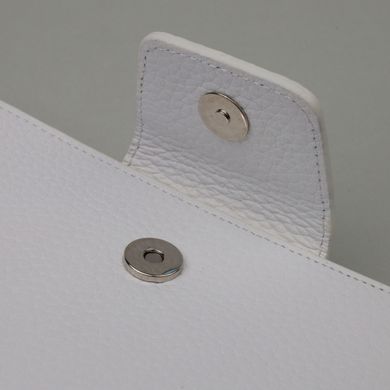 Стильный вертикальный женский кошелек из натуральной кожи KARYA 21162 Белый