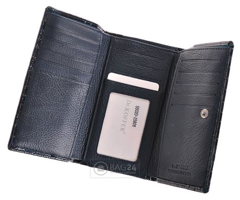 Добротний шкіряний гаманець невеликих розмірів Dr. Koffer, Синій