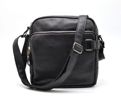 Кожаная сумка крос-боди, мессенджер из кожи "Флотар" FA-6012-4lx бренда TARWA Черный