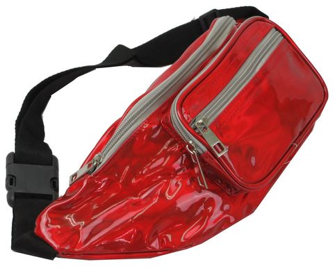 Голограмная сумк на пояс из кожзаменителя Loren SS113 red