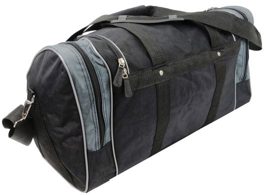 Спортивна сумка Wallaby, Україна 271-5 чорна з сірим, 25 л
