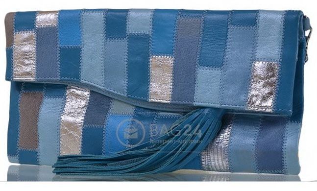 Дуже красивий дизайнерський клатч зі шкіри GALA GURIANOFF GG1235, Блакитний