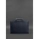 Женская кожаная сумка для ноутбука и документов темно-синяя Blanknote BN-BAG-36-navy-blue