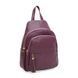 Женский фиолетовый кожаный рюкзак Borsa Leather K11032v с золотой фурнитурой