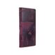 Красивый фиолетовый бумажник с натуральной кожи с авторским художественным тиснением "7 wonders of the world"