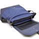 Сумка-месенджер через плече мікс тканини канваз і шкіри KK-1307-4lx від бренду TARWA Синій