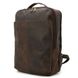 Кожаный мужской рюкзак коричневый RC-7281-3md с передним карманом на молнии Коричневый