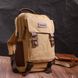 Оригінальний текстильний рюкзак з ущільненою спинкою та відділенням для планшета Vintage 22171 Пісочний