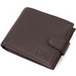 Горизонтальний чоловічий гаманець із натуральної шкіри флотар BOND 22007 Коричневий