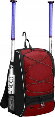 Спортивный рюкзак 22L Amazon Basics черный с бордовым