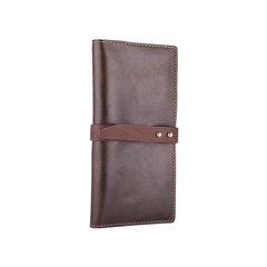 Вместительный кожаный бумажник на кобурном винте оливкового цвета