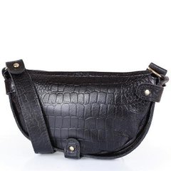 Жіноча шкіряна сумка-клатч LASKARA (Ласкарєв) LK-DM232-black-croco Чорний