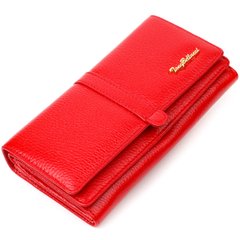Яскравий жіночий гаманець з великою кількістю відділень із натуральної шкіри Tony Bellucci 21957 Червоний