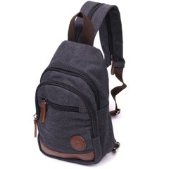 Текстильна сумка з ущільненою спинкою через плече Vintagе 22172 Чорний