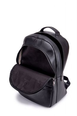Міський рюкзак шкіряний чорний T0333 Bull Чорний