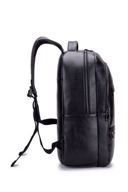 Городской рюкзак кожаный черный T0333 Bull Черный