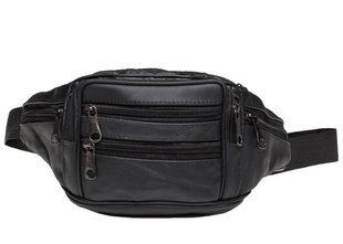 Кожаная сумка на пояс TIDING BAG A25-982A Черный