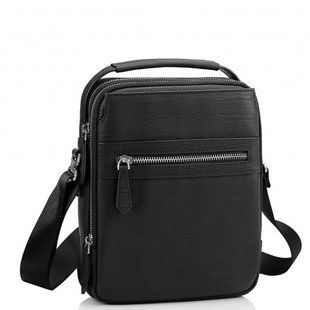 Сумка через плечо мужская кожаная барсетка Tiding Bag SM8-904A Черный