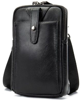 Компактная сумки из натуральной кожи Vintage 14811 Черная